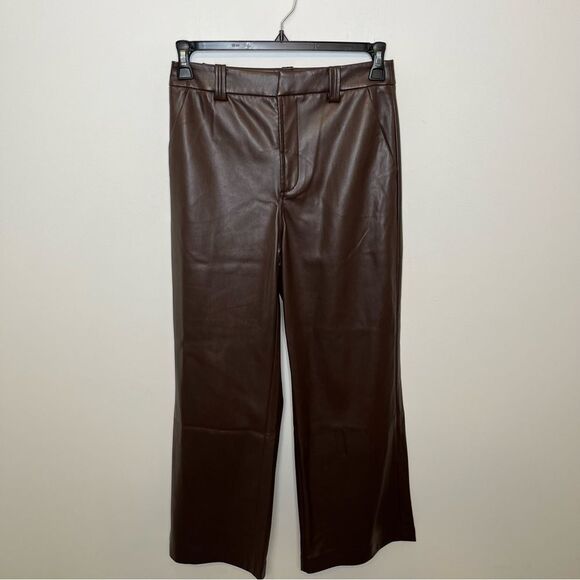 Joe's Jeans The Mia Vegan Leather Crop Trousers 27 - Picture 3 of 7
